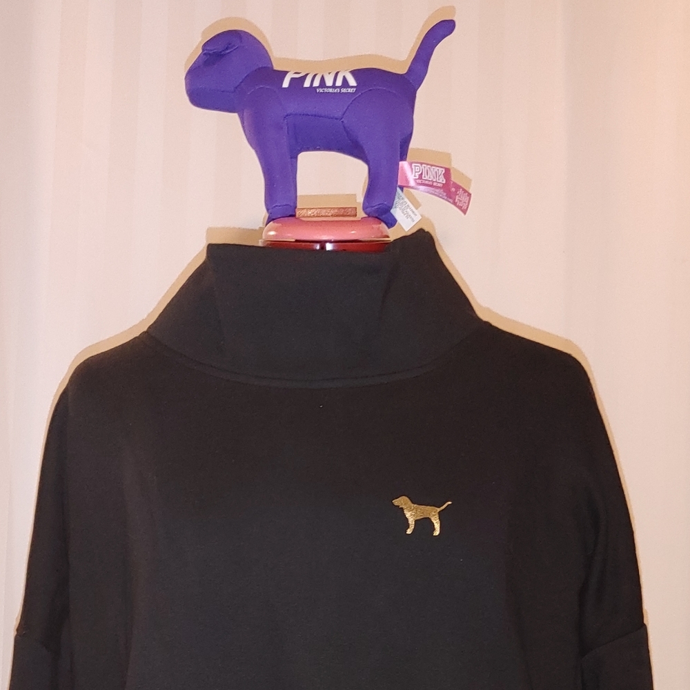 PINK Black Sweatshirt Size Large